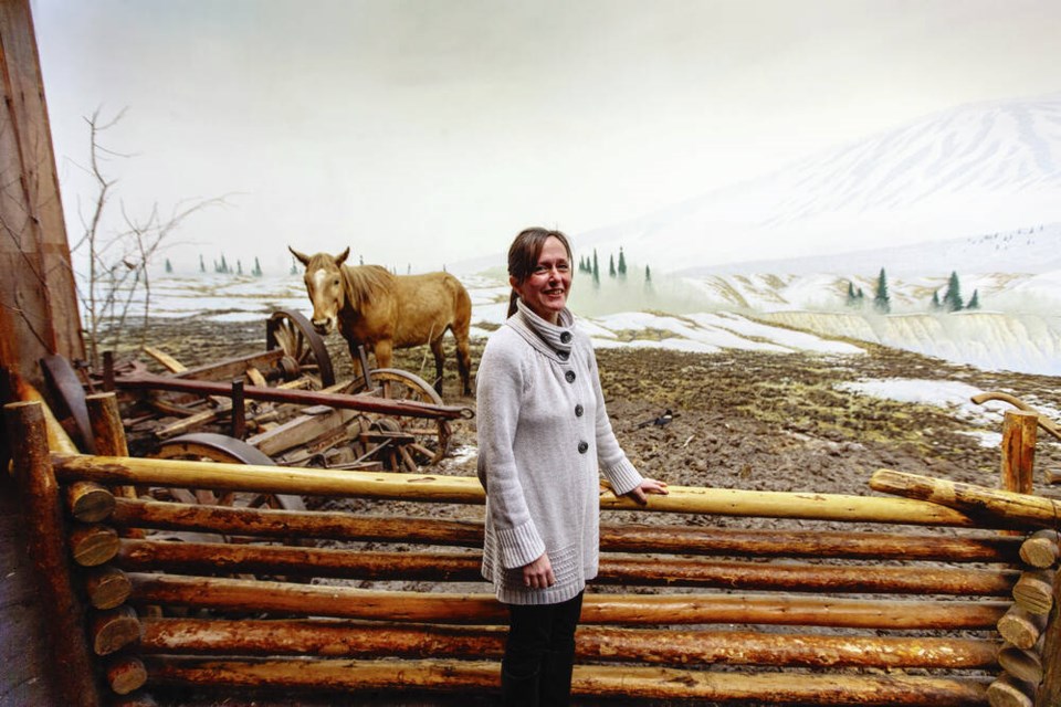 Erica Stenson, acting vice-president of museum operations, in the Peace River display on the third floor of the Royal B.C. Museum.  DARREN STONE, TIMES COLONIST 