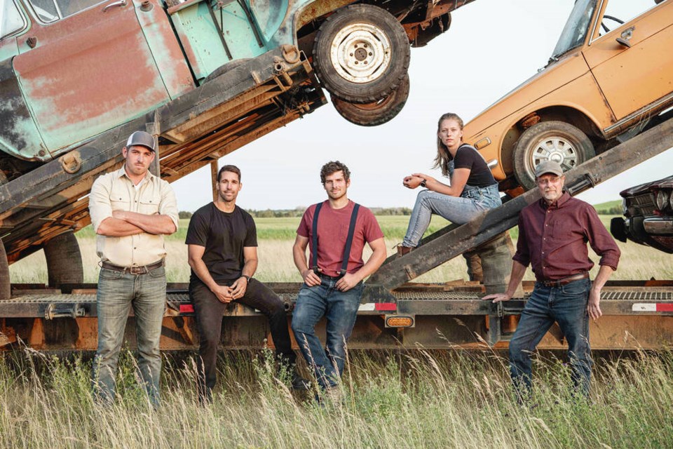 Mill Bay-based Matt Sager, left, leads a team of classic car hunters in the new TV series, Lost Car Rescue, which premieres tonight on History. Credit: Jeff Topham/History 
