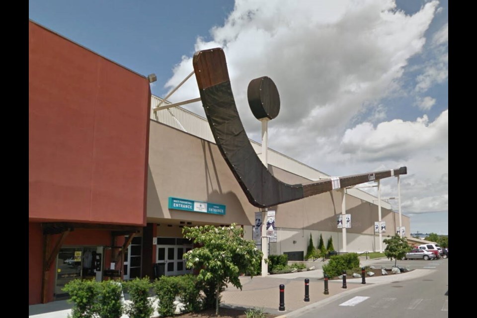 World’s Largest Hockey Stick at Cowichan Community Centre in Duncan.    GOOGLE STREET VIEW