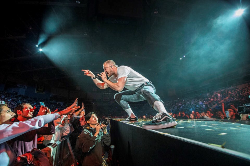 Imagine Dragons made their Victoria debut fronted by singer Dan Reynolds at the Save-on-Foods Memorial Centre. DARREN STONE, TIMES COLONIST. April 10, 2022 