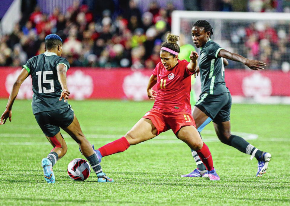 Canada vs. Nigeria women's soccer match - Victoria Times Colonist