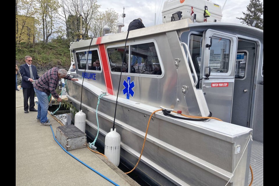The MV Responder, the province's first purpose build marine ambulance, is based in Chemainus. B.C EMERGENCY HEALTH SERVICES