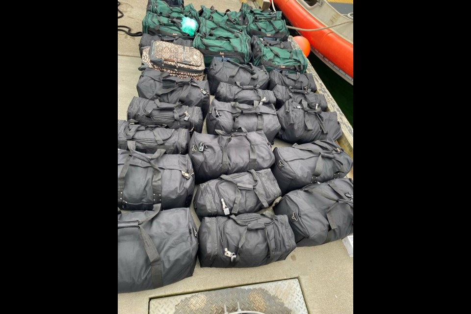 Officials with U.S. Customs and Border Protection seized 28 bags filled with methamphetamine from a Canadian boater on Wednesday, May 25, 2022. U.S. CUSTOMS AND BORDER PROTECTION