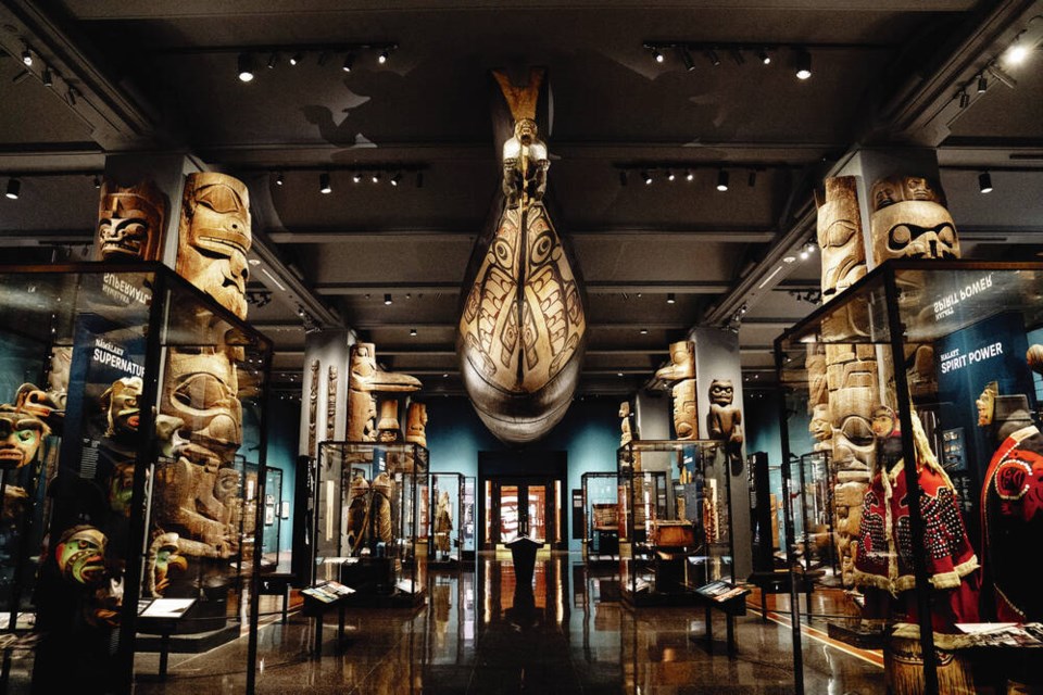 The Northwest Coast hall in the American Natural History Museum