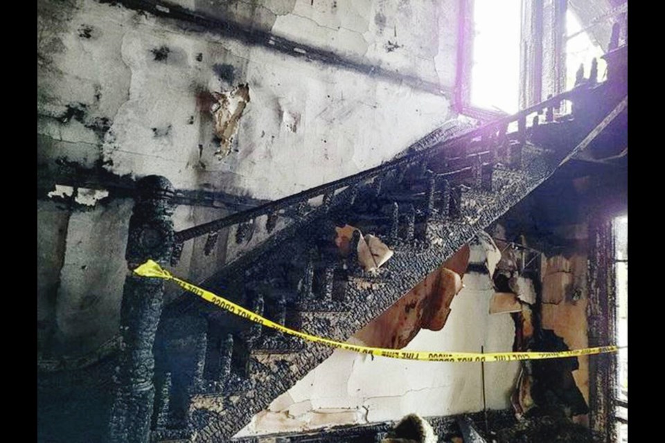 The interior of the Vyshnevskyy home the day after an arsonist set it ablaze in the early hours of April 20 with the family asleep upstairs. VIA YURIY VYSHNEVSKYY 