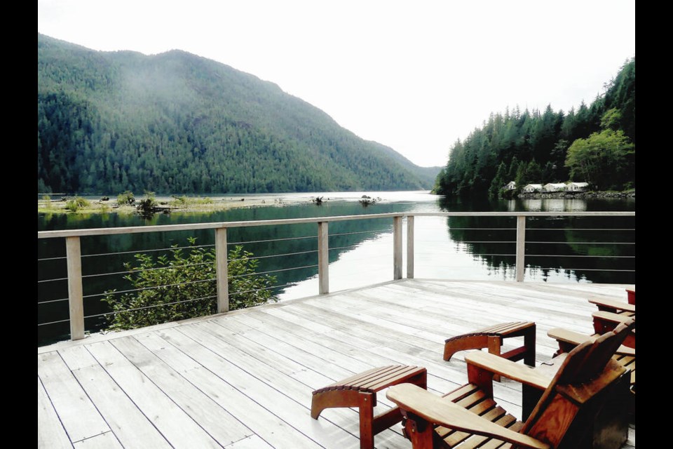 A view from the main lodge at Clayoquot Wilderness Lodge, an eco-tourism retreat about 18 nautical miles from Tofino. Kim Pemberton 
