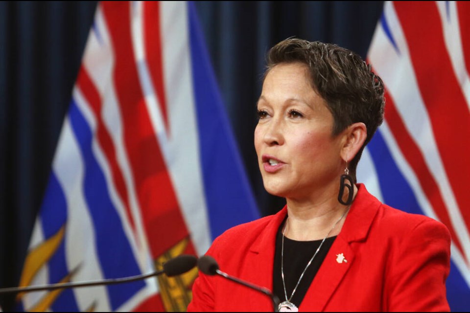 Melanie Mark, B.C. minister of tourism, arts, culture and sport, answers questions about the Royal B.C. Museum project, at the legislature on Wednesday, May 25, 2022. ADRIAN LAM, TIMES COLONIST 