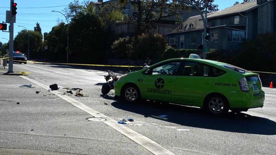 Motorcyclist in hospital with lifethreatening injuries after crash in Victoria Victoria Times