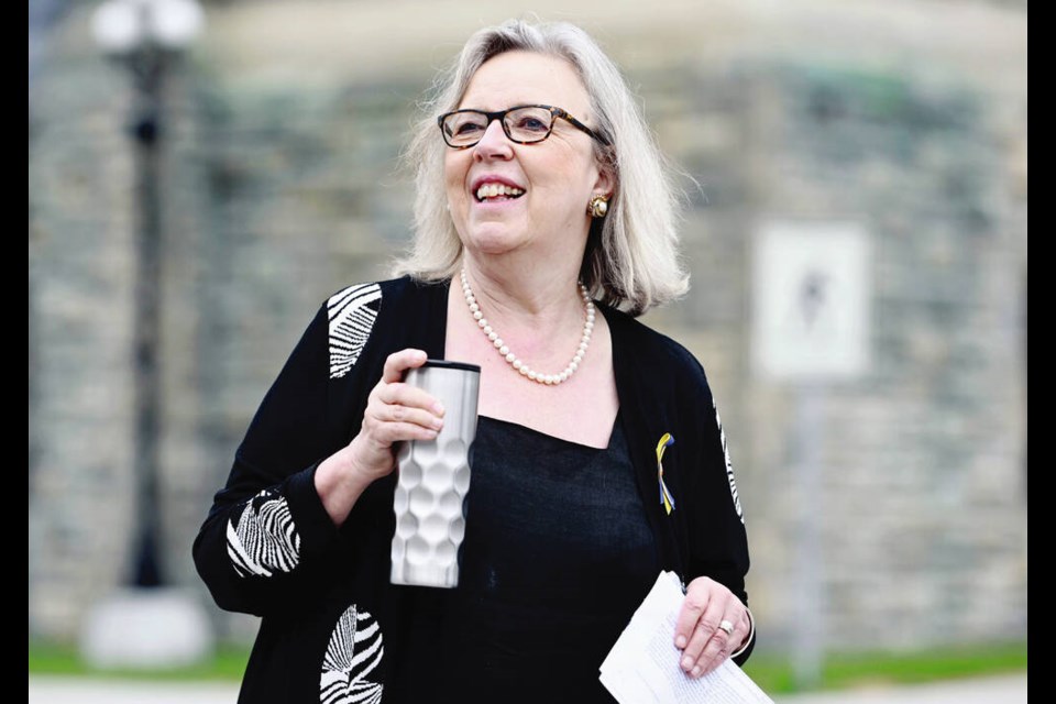 Elizabeth May, Green Party MP for Saanich-Gulf Islands. THE CANADIAN PRESS/Justin Tang 