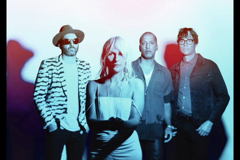 Metric, from left, Jimmy Shaw, Emily Haines, Joshua Winstead, and Joules Scott-Key, begin their Canadian tour in Victoria tonight. JUSTIN BROADBENT 