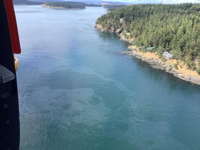 U.S. Coast Guard, fisheries and conservation groups are on high alert after fishing vessel sinks off San Juan Island with 9,800 litres of fuel. U.S COAST GUARD VIA TWITTER 