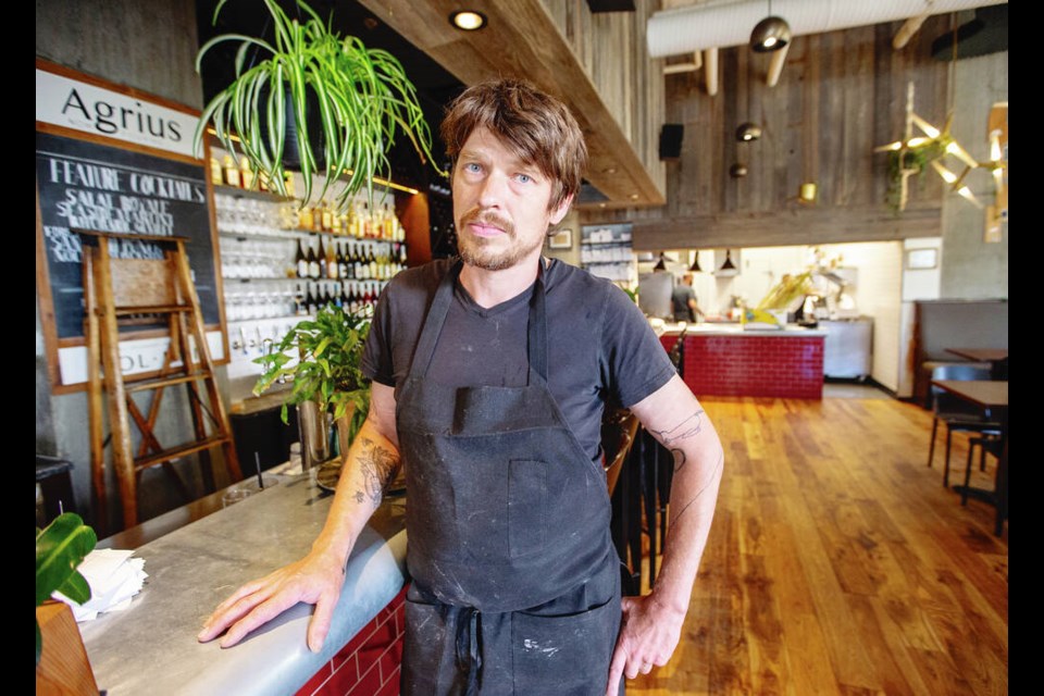 Cliff Leir at his Yates Street restaurant: "We are barely keeping our head above water."   DARREN STONE, TIMES COLONIST 