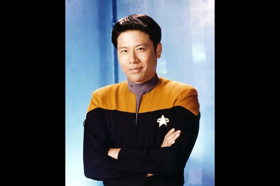 Garrett Wang as Ensign Harry Kim, a crew member of USS Voyager in the television series Star Trek: Voyager, which ran for seven seasons, starting in 1995. Wang is in town at the Capital City Comic Con, until Sunday. VIA GARRETT WANG 