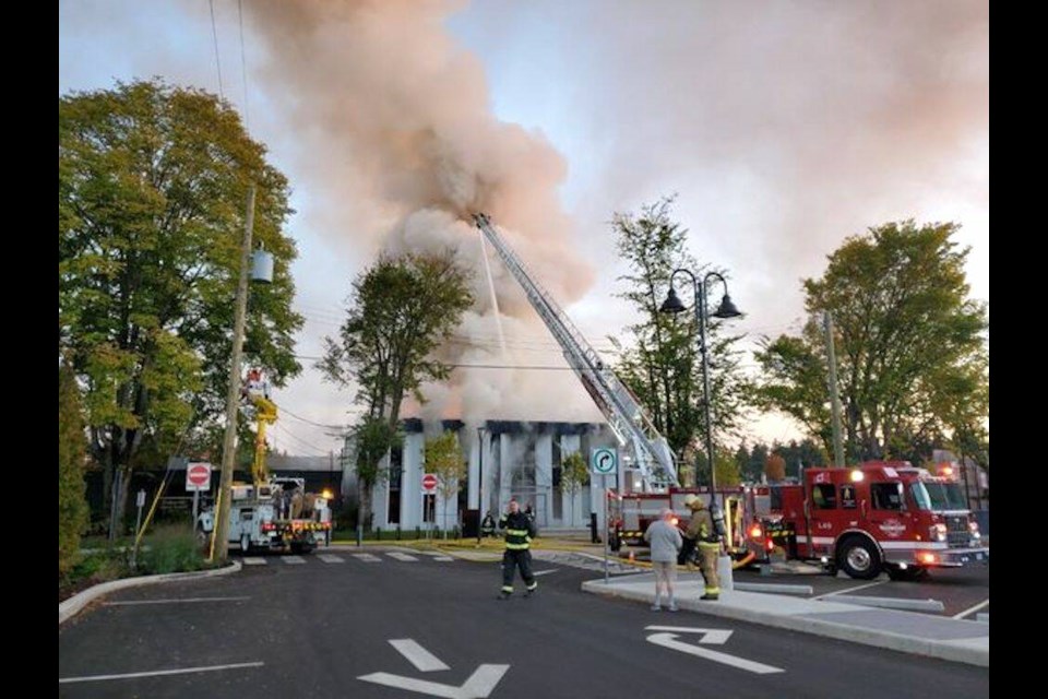 Heavy smoke and flames could be seen coming from the Memorial Avenue blaze, which was called into the Parksville Fire Department by a passerby about 6 a.m. Via Oceanside Animal Clinic 