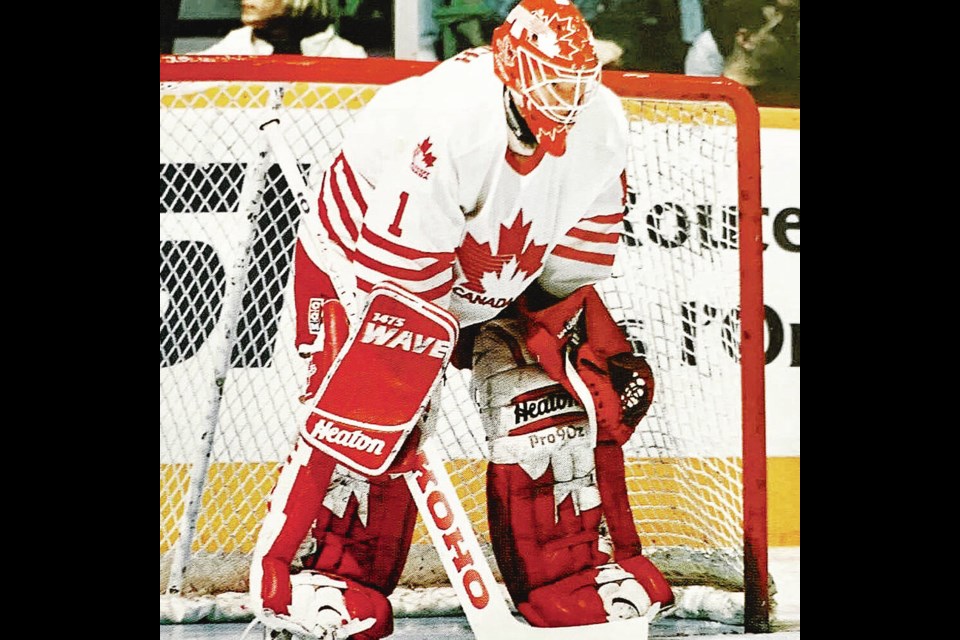 Corey Hirsch with Team Canada in the 1994 Lillehammer Winter Olympics. VIA HARPER COLLINS CANADA 