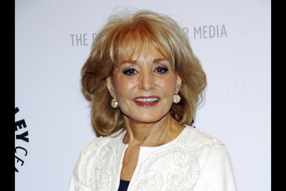 FILE - Barbara Walters arrives to participate in a panel discussion featuring the hosts of ABC's "The View," at The Paley Center for Media on April 9, 2008, in New York. Walters, a superstar and pioneer in TV news, has died, according to ABC News on Friday, Dec. 30, 2022. She was 93. (AP Photo/Evan Agostini, File)