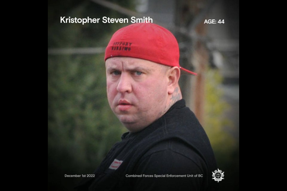 Those charged include Kristopher Steven Smith, 44, of Nanaimo. VIA CFSEU BC 