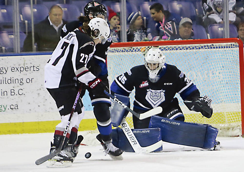 Mladý Vancouver Giants hrá proti Victoria Royals