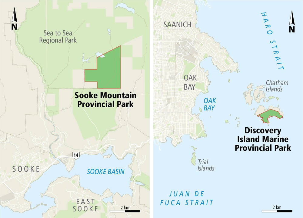 Treaties could include Sooke Mountain and Discovery Island parks