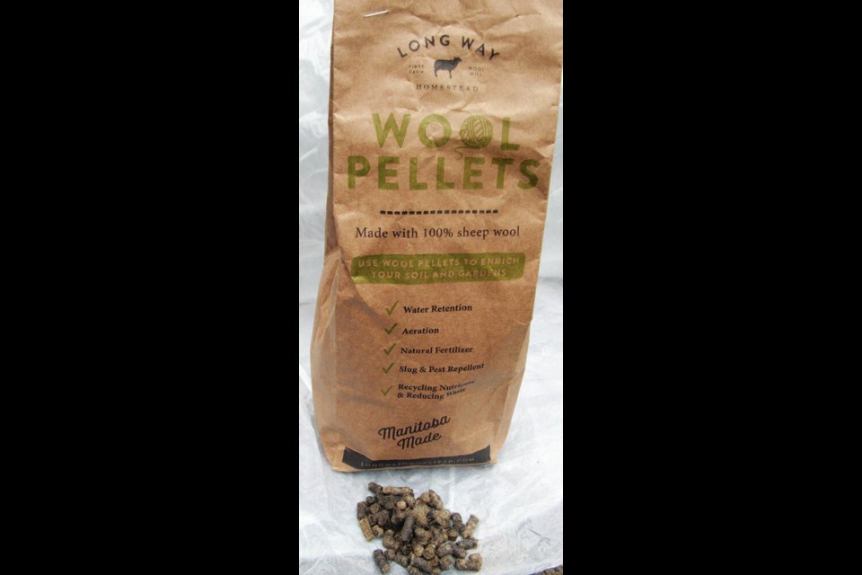 Pellets made from sheep wool are used as a natural fertilizer and temporary slug barrier. HELEN CHESNUT 