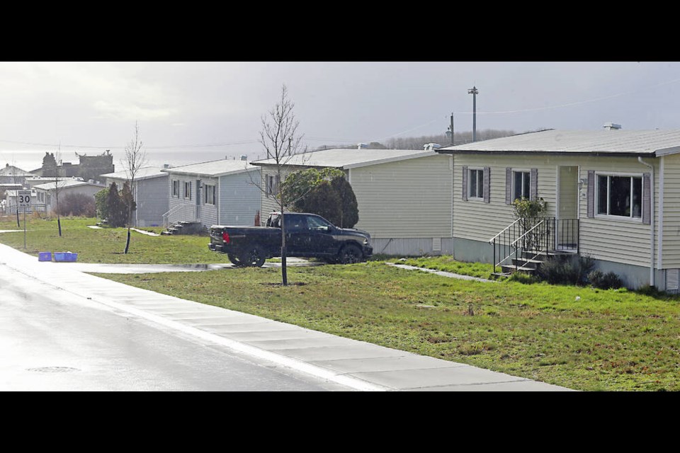 Housing at Work Point, where Esquimalt Mayor Barb Desjardins says the low density could allow for more building opportunities. ADRIAN LAM, TIMES COLONIST 