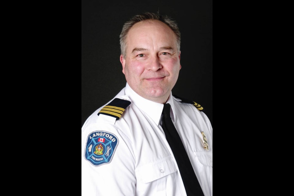 Assistant Chief Lance Caven of Langford Fire Rescue. COURTESY CITY OF LANGFORD