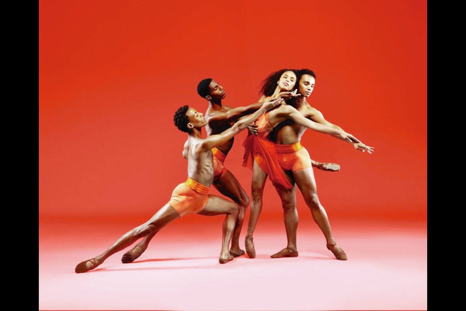 Dance Theatre of Harlem members Anthony Santos, Derek Brockington, Amanda Smith, and Dylan Santos. RACHEL NEVILLE 