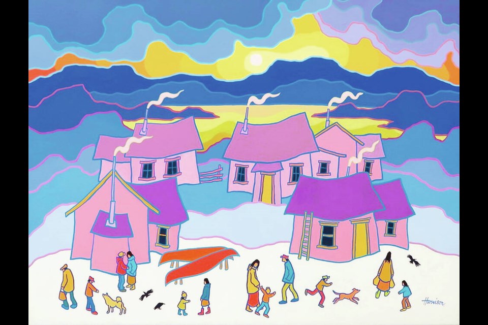 Ted Harrison, Happy Village. SUBMITTED 