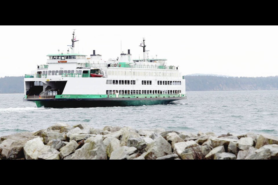 Washington State Ferries vessel MV Chelan leaving its dock at Sidney on March 21, 2016. BRUCE STOTESBURY, TIMES COLONIST 