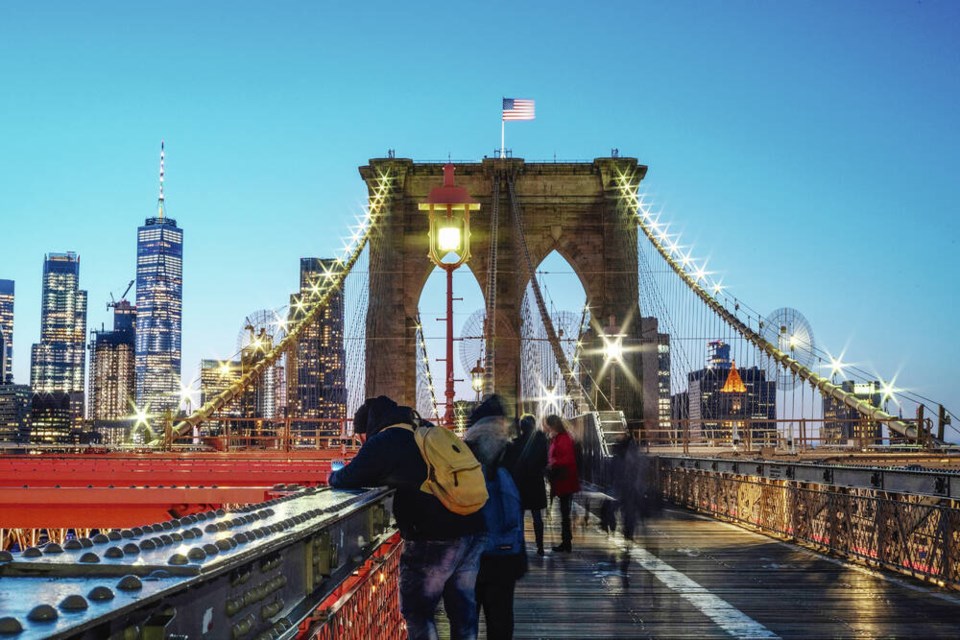 Walking across the Brooklyn Bridge is a big bucket-list item for many travellers.  JULIENNE SCHAER, NYC & COMPANY  