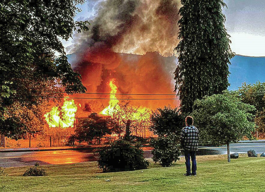 The fire was spotted by a neighbour who called 911 and knocked on the door of 20 Cowichan Ave. E. to wake up those inside but did not get a response. Via Rob Webber 