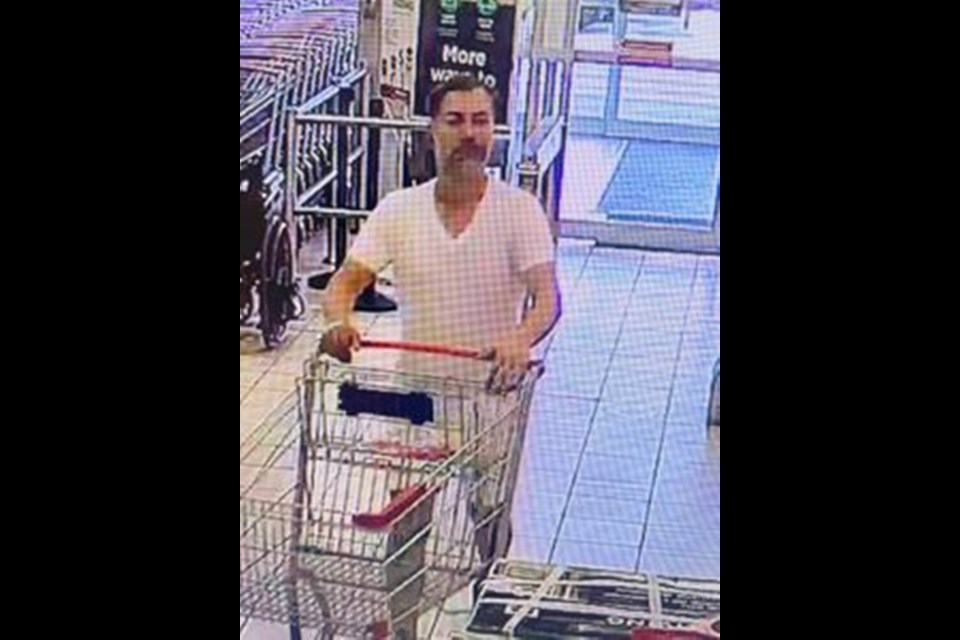Suspect in incident at Canadian Tire. VIA COMOX VALLEY RCMP 