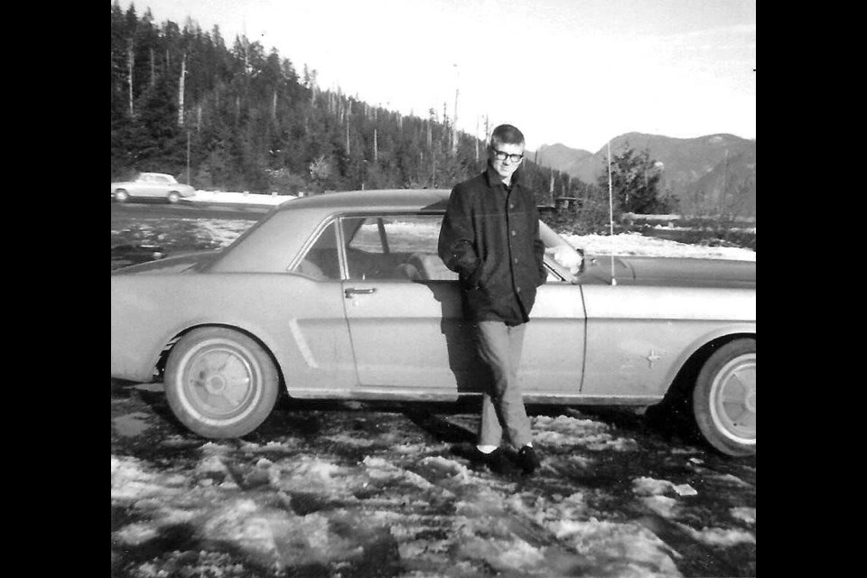 Frank Copley on the road with his Ford Mustang. FAMILY PHOTO 