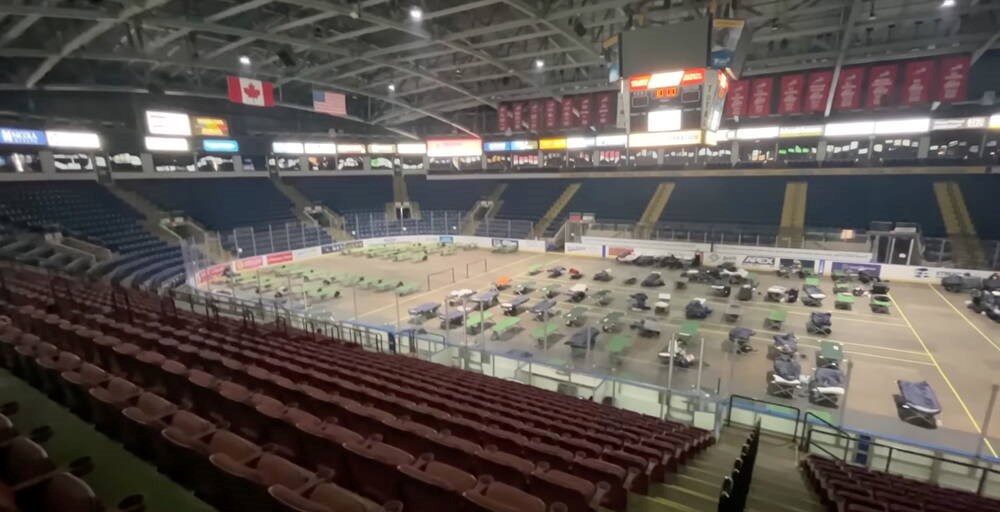 Displaced residents settle in at Kelowna's Prospera Place