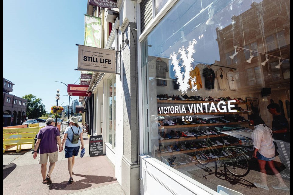Businesses on Lower Johnson Street. DARREN STONE, TIMES COLONIST 