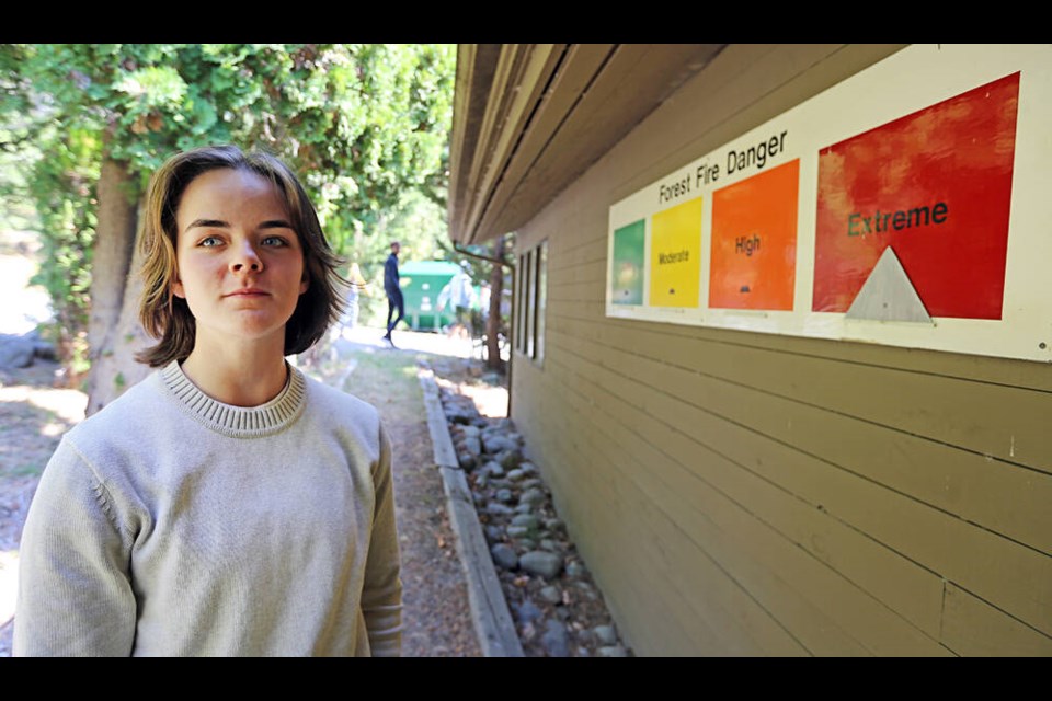 A portrait of Kira Young a student at Pearson College, who was recently evacuated from her home in Yellowknife due to forest fires. ADRIAN LAM, TIMES COLONIST 