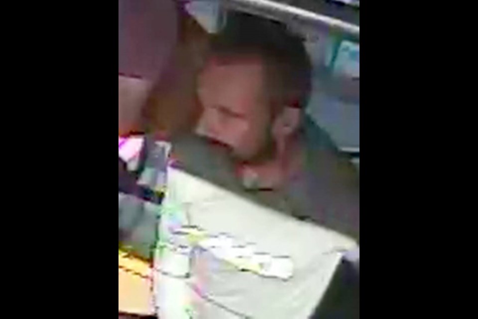 Suspect in bus incident. VIA SAANICH POLICE 
