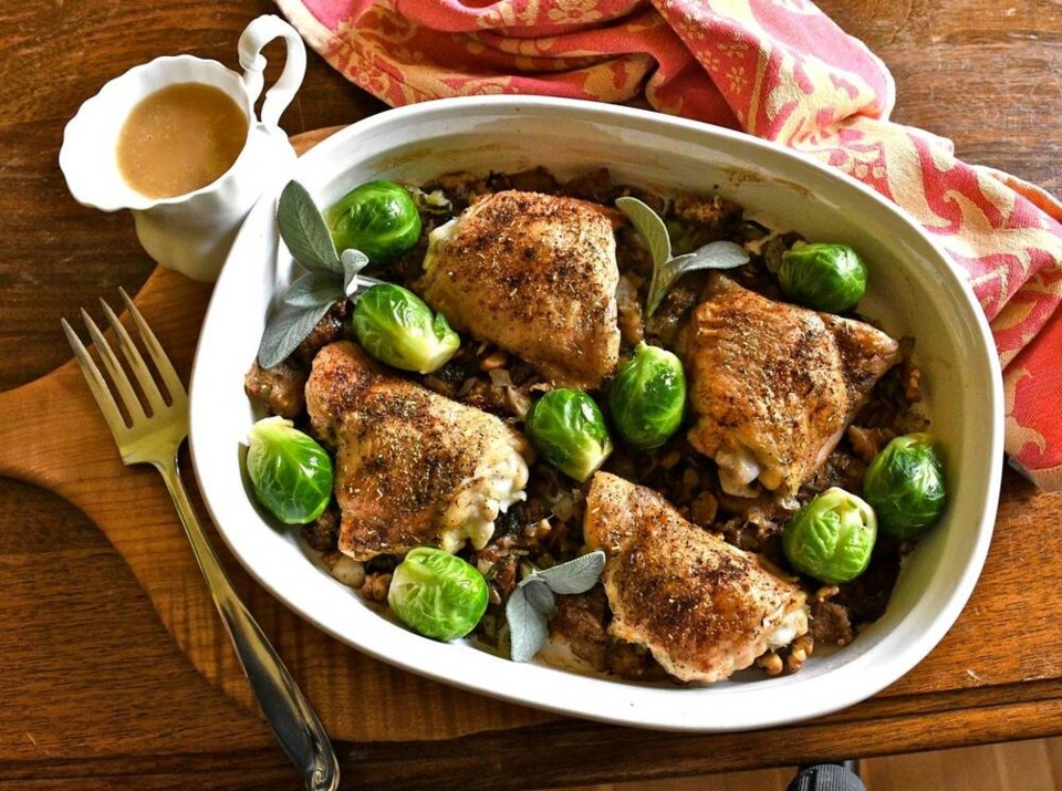 web1_thumbnail_roasted-chicken-for-two-with-apple-walnut-dressing-and-gravy-