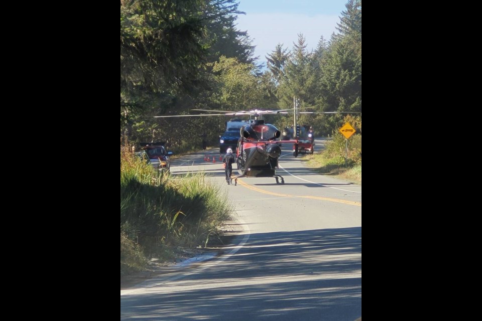 B.C. Emergency Health Services was called to the scene of an incident on Highway 14 on Sunday afternoon with two ambulances and an air ambulance. VIA VALERIE HARDEN