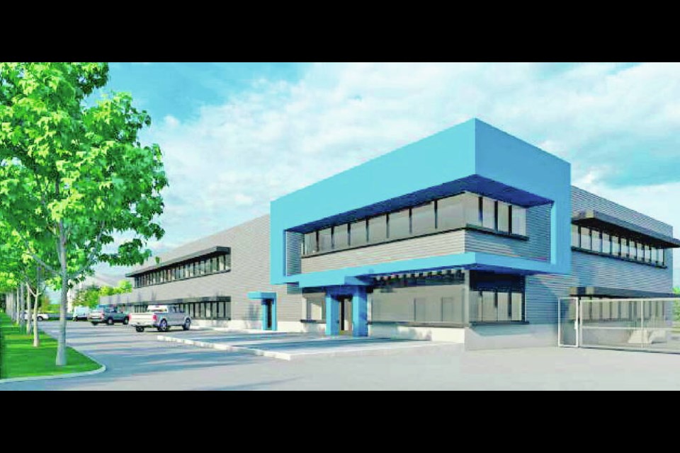 Artist’s rendering of an administration building on Labieux Road planned as the public entry point to the new Nanaimo Operations Centre. VIA CITY OF NANAIMO 