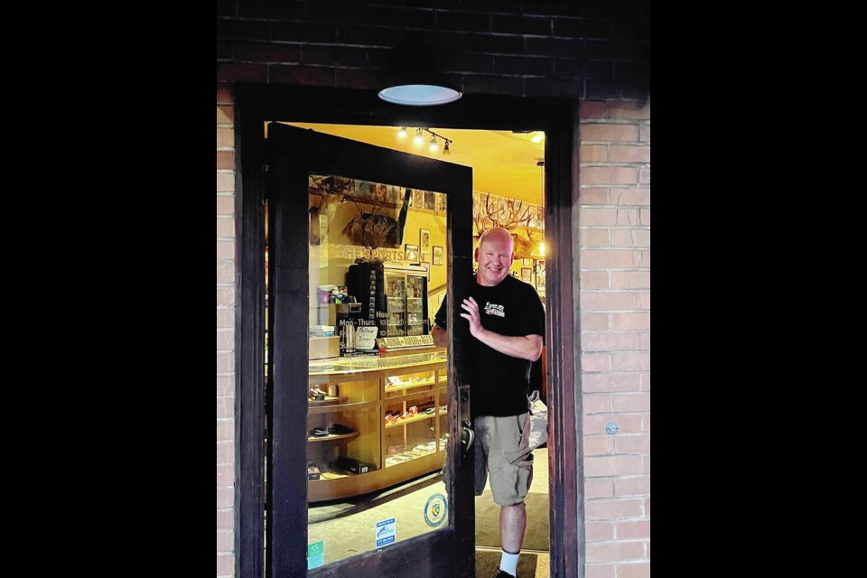 The Sportsman store in historic Sonora, Calif., is one of the few places where shoppers can buy a drink while purchasing a gun. KIM PEMBERTON