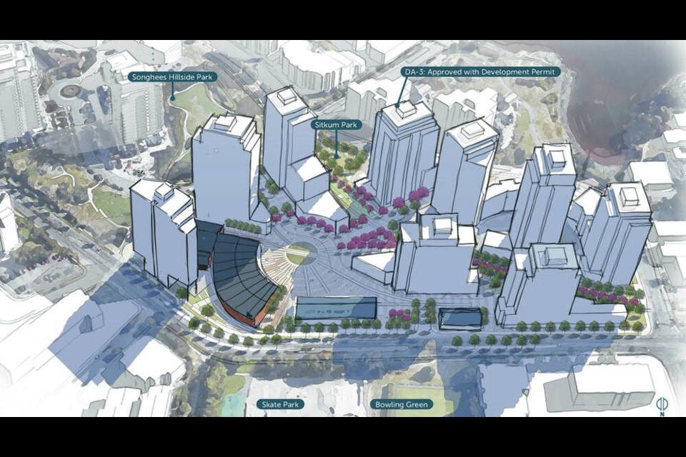 Artist’s rendering of the proposed Roundhouse at Bayview Place project in Victoria West, at Esquimalt Road and Kimta Road. VIA FOCUS EQUITIES 