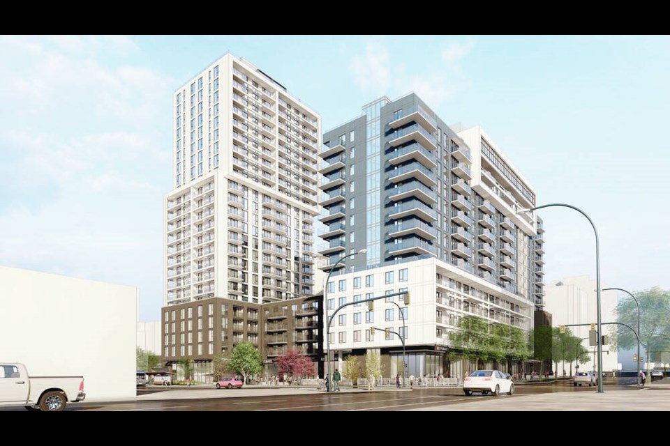 Artist’s rendering of the proposed development at 1050 Yates St. in Victoria. VIA CITY OF VICTORIA 