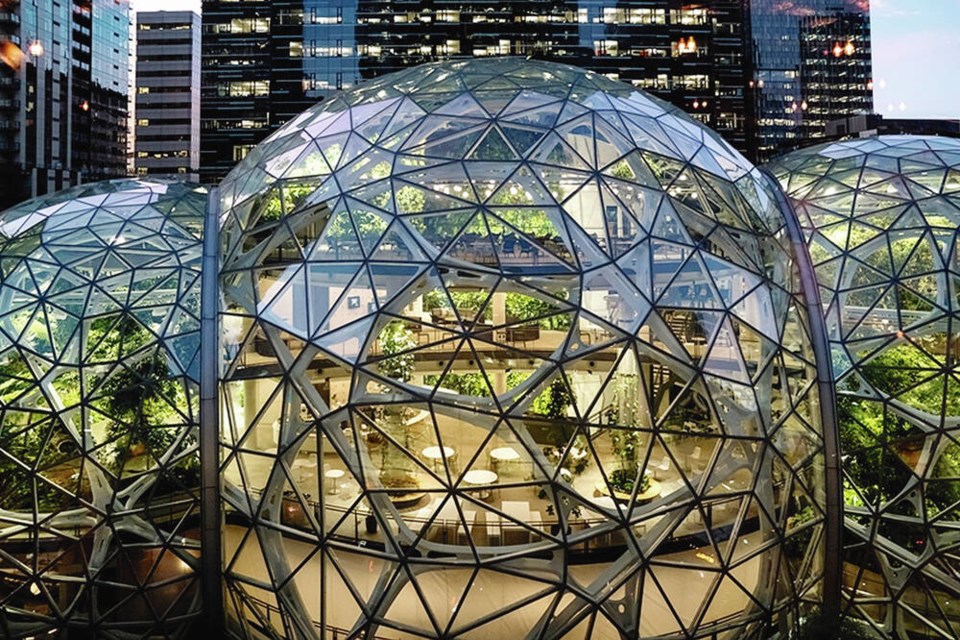 Amazon’s astonishing Spheres, which are part of the company’s Seattle headquarters, are part office space and part greenhouse. ALABASTRO PHOTOGRAPHY
