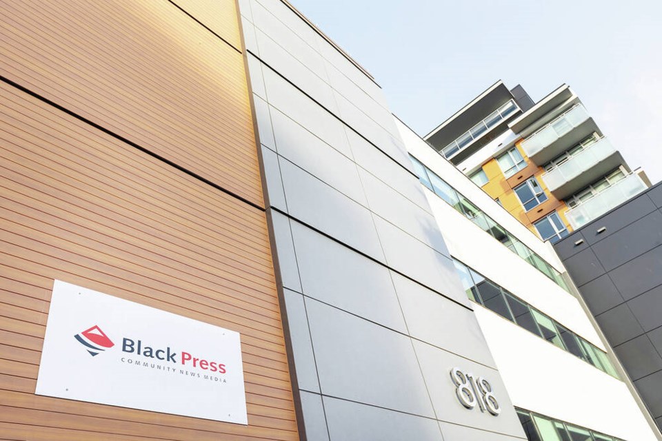 The Black Press office on Broughton Street in Victoria. The company publishes the Victoria News, Oak Bay News and Goldstream News Gazette. DARREN STONE, TIMES COLONIST 