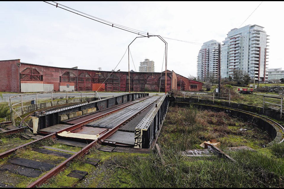 The site of the Roundhouse at Bayview Place development in Victoria West was once a maintenance facility for the E&N Railway. ADRIAN LAM, TIMES COLONIST 