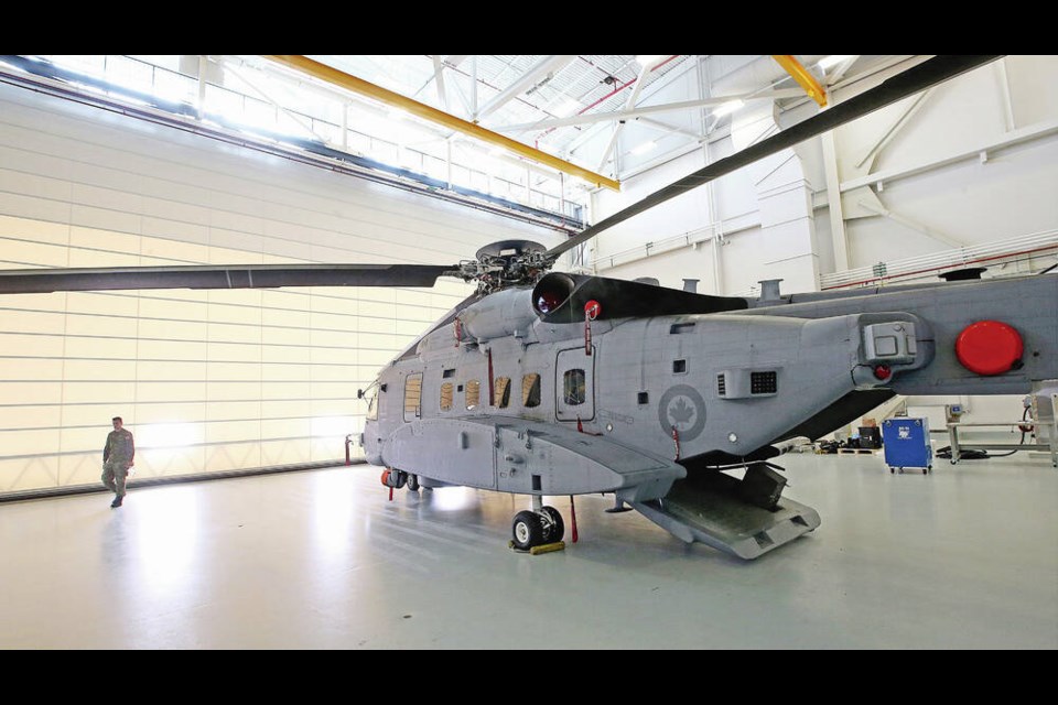 A CH-148 Cyclone helicopter at the 443 Maritime Helicopter Squadron base near Victoria Internation Airport in 2018. ADRIAN LAM, TIMES COLONIST  