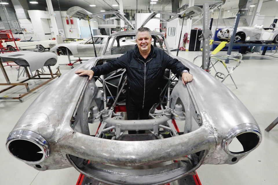 Silver Arrow Cars owner Tim Quoksister in his Mercedes-Benz 300SL, similar to one he had restored that fetched a record price at auction in the U.S. ADRIAN LAM, TIMES COLONIST  