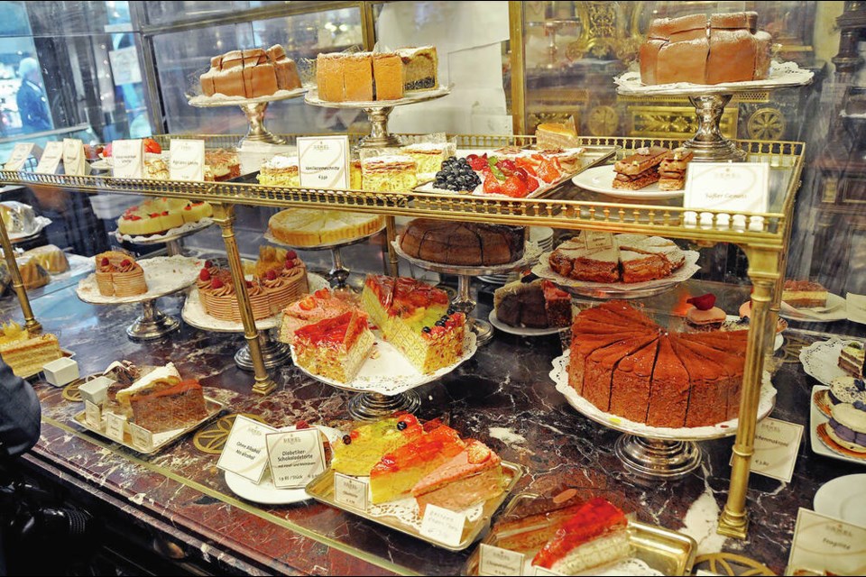 The selection of cakes at Demel tempts all who pass. CAMERON HEWITT 