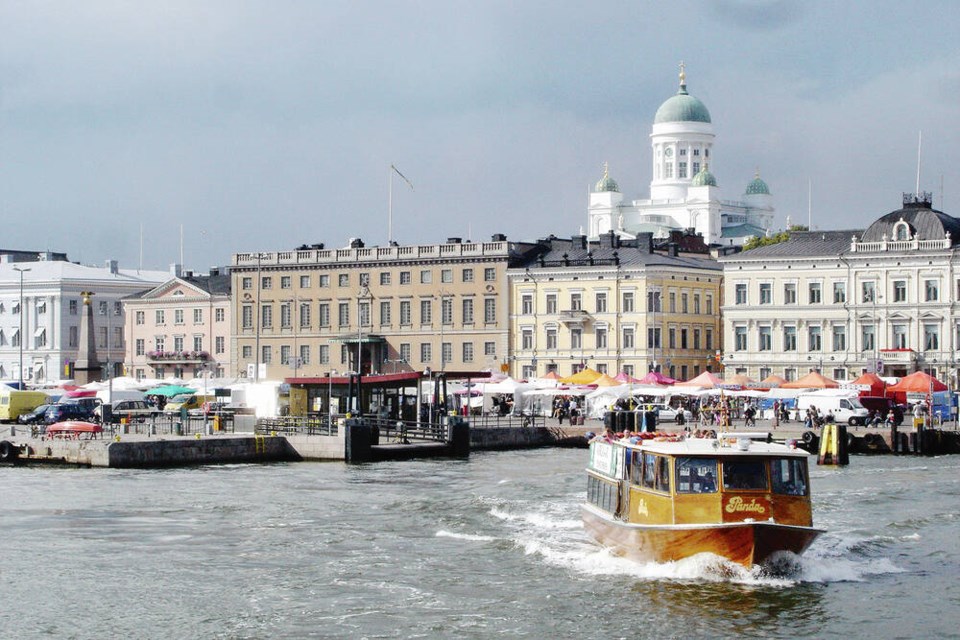 Helsinki grew up around its busy harbour, overlooked by the gleaming white Lutheran Cathedral. RICK STEVES 